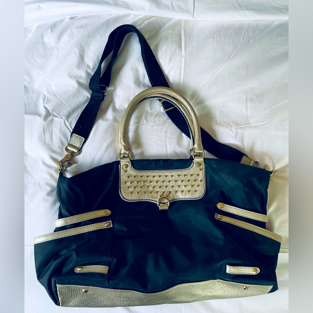 Rebecca Minkoff leather and nylon tote bag
